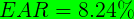 EAR = 8.24%