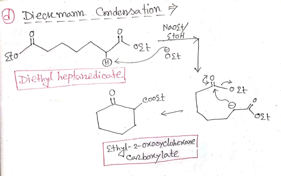 Naost/ {tot O Dieckmann Condensation i osi con sto Yost est Diethyl heplanedicate ů coost Ethyl-2-oxcocyclohexanel 4 carboxyl