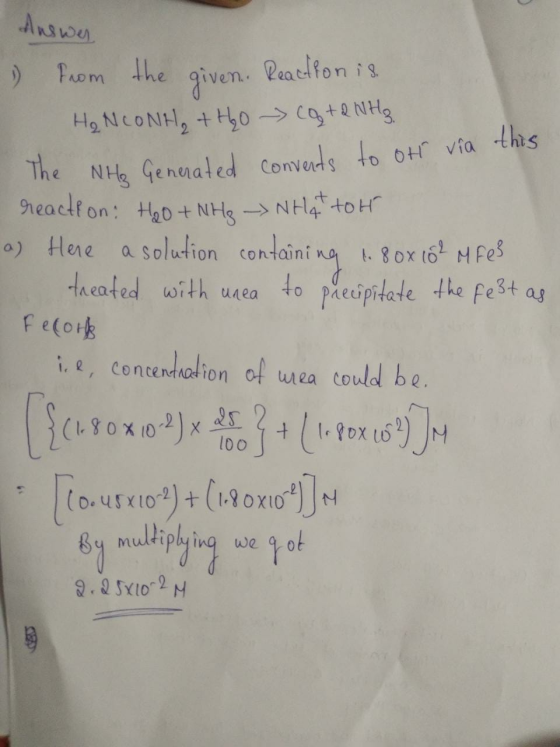 Answa Deactfon is PrOm the arven HoNcONH+HoCataNHg The neaclton: Haot NHs Gennated Conved to 0tr via ths NHATOH a solution co