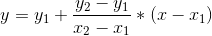 y = y1 + 92–91 * (2 – 21) 12 - 11