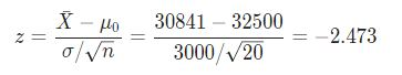 X - μo 30841 - 32500 3000/V20 = 2.473