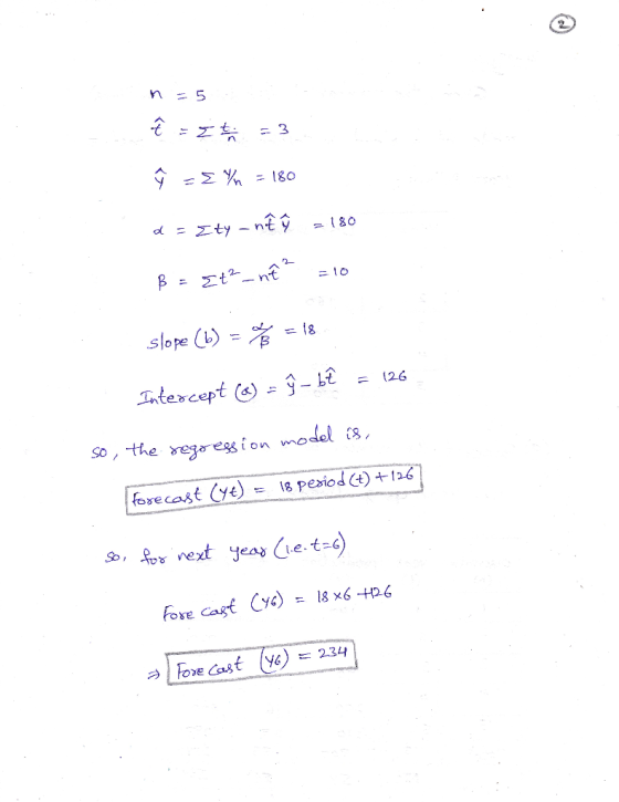 s ry Ê = 2 = 3 му. is ŷ - Eyn = 180 o = Ity-nhŷ = 180 ß = 2t²_nê ² =10 slope (b) = = 18 Intercept (@) = ģ– bê = 126 so, the r