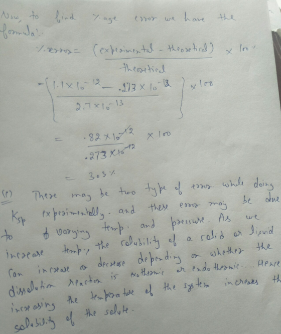 Now, to find lage esos we have the x 100 1. Rroos (expedimental – theoretical) theoretical -(1.1x10-12 – 173 x 10-12 x 100 2,