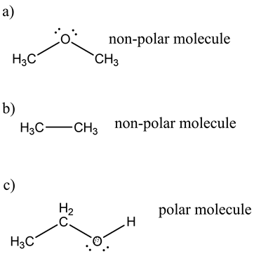 non-polar molecule
H3CCH3
H3C—
CH; non-polar molecule
H2
Pol
polar molecule
H
HC
.
