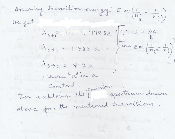 Assuming transition energy ni we get دد 1.125 a H z he E and X2 2 1 Ees 1.333. a n2 2 دو 2 7.2 a ba is a where > emission Con