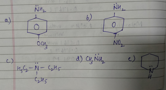 NH ₂ dl NH, b) a) O 0 NO, c) OCH 1600 ar M 10 d) CH Nik H - N - CHS GHS e) #