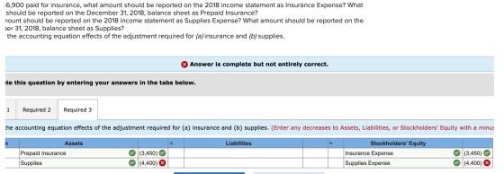 16,900 paid for insurance, what amount should be reported on the 2018 income statement as Insurance Expense? What should be r