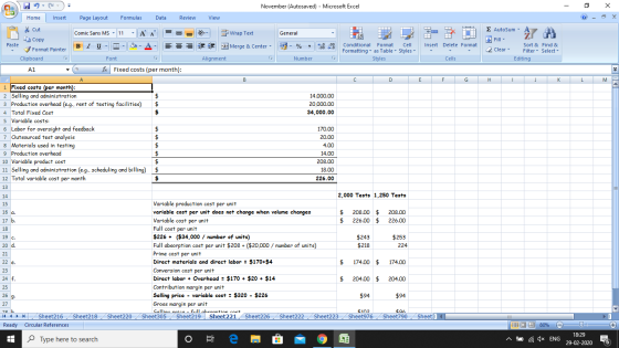 Con = November (Autosaved) - Microsoft Excel - 0 X Insert Page Layout Formulas Data Review View Home Cut = AutoSum A Eg Copy
