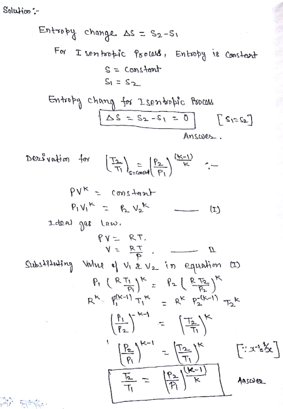 Entro þy change, s = S2-S1 Constant. [K-1) Cubs47.hilfyy Volur 딥 v, 오Vo in egunlim Cl K-1 K-I