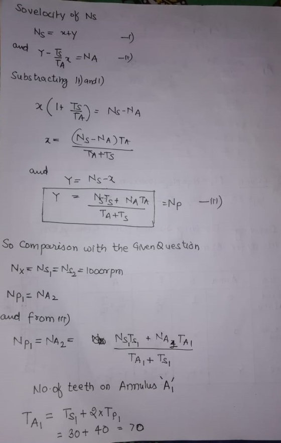 and -ID Sovelocity of Ns Ns= xty Y- I x =NA Substracting l)andi) *(1+ ) - N-MA (NS-NATA TATTS and Y= Ns-2 NETS+ NATA=Np 111)