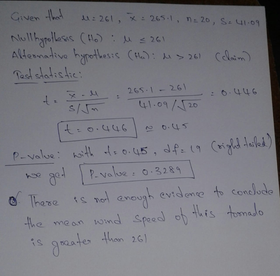 Given o Tast statistic 26S-1 ← 261 6.44G se ga . me an hond speed ottl.is toma」。 an 26