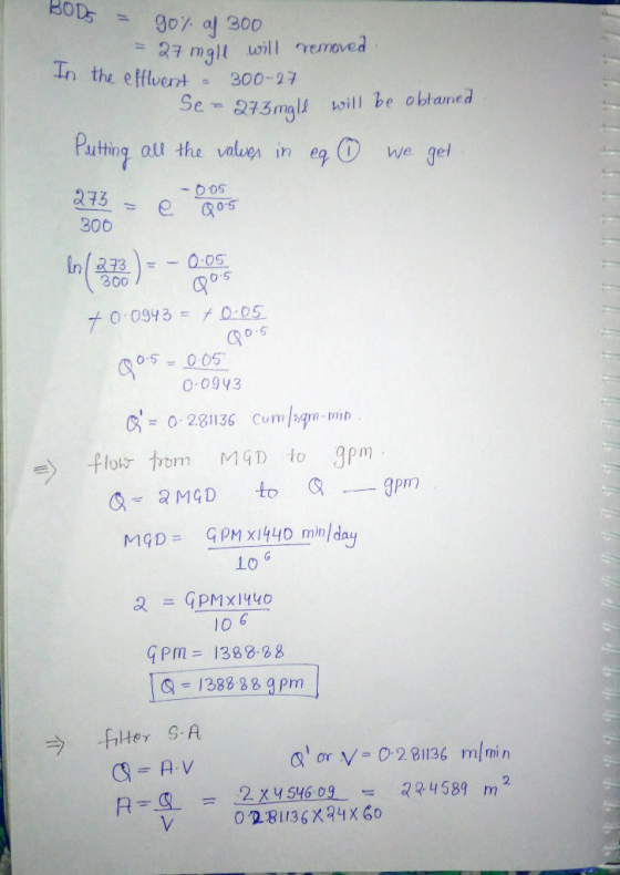 = 27mall will nemoved In the eflwert 300-27 Se 273loill be oblane Puting all the vales in e we gel 300 300 0-S 0-5 005 0-0993