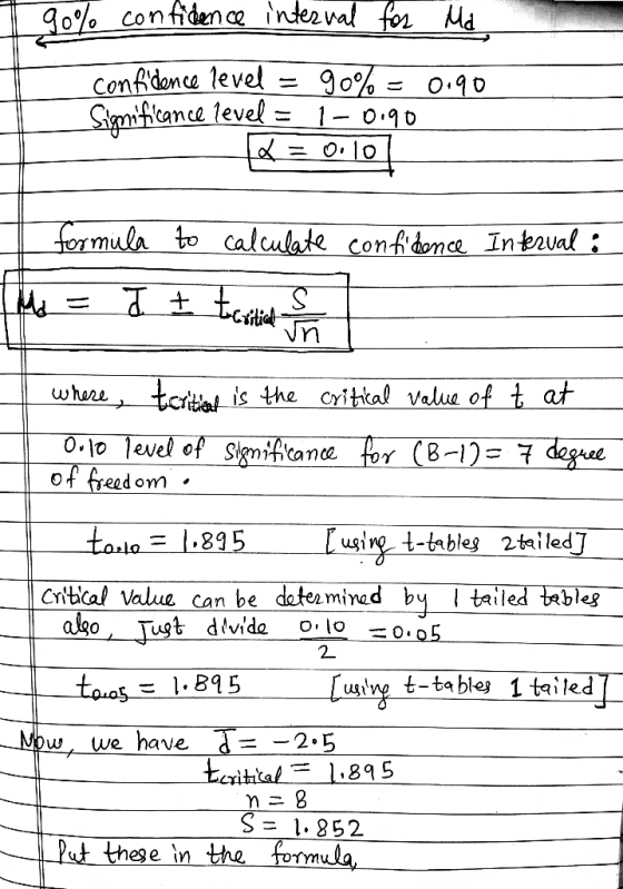 Ma 90% confidence interval for confidence level Significance level K = 0.10 90% = 0.90 1-0.90 formula to calculate confidence