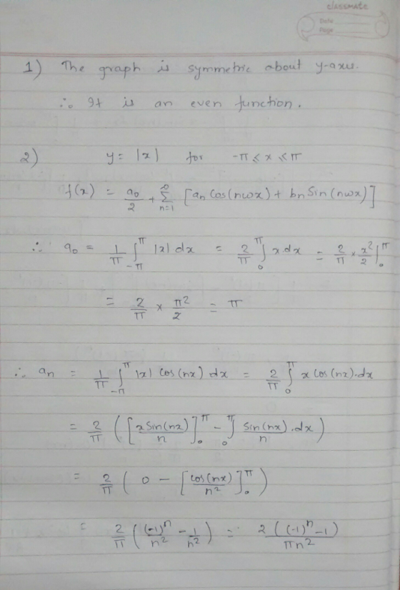 ,。 34 İ. an even tunchon . (n) -Σ.ranCos(nux) t.bnSm(nuo 2na - 2 I2 .a 2 Cos (nz).dg Sin (nx)dx tn