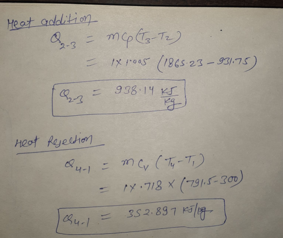 Meat addition Dz.3 = MC T3-T2) . = 1X 7005 (1865.23 – 931675) P2 = 998.14 med 938:14 KS heat rejection - - = Jesu.1 = 0 C (-)