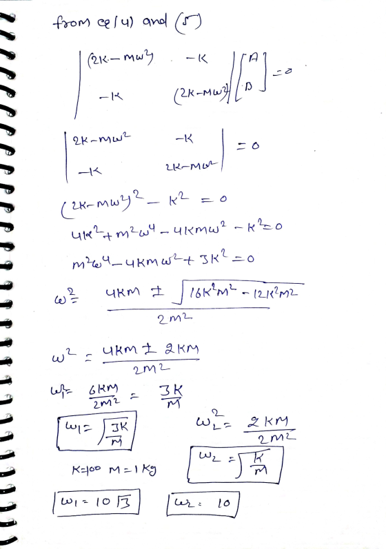 from ca 14) and (5) (2K-ma? -R [ ak (2K-Mw? 2K-mw? -K O akrmor - (2Kr mwy? _k2 4102 + m²w4_4kmw? -K²0 m264_ukmw2+3K2=0 ЧRM} 1