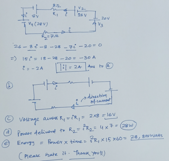 82 V2 1 2 3 bi sv RI Ć 26 V Zov T Vu (280) V3 ou R2=72 26-8 ê -8-28 -7i. -- 20 = 0 2) 15° = 18-28 – 20 = -30 A &=-ZA Til = 24