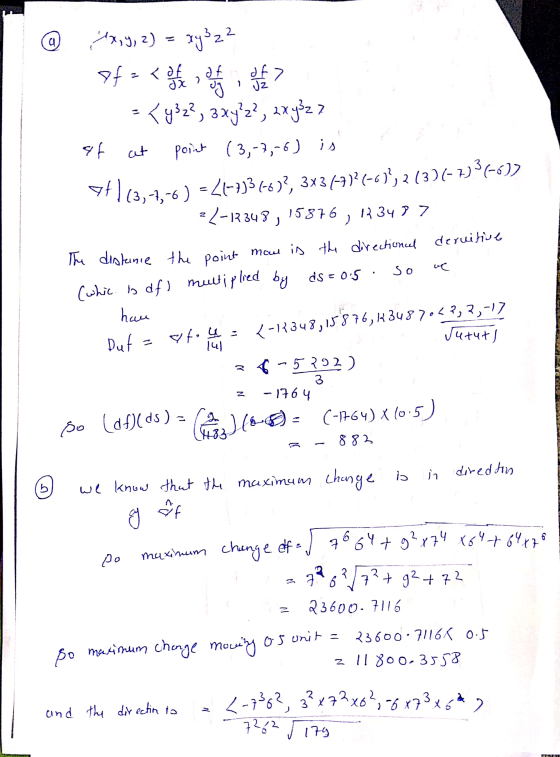 2 다. dx ? af at (x, y, z) xy322 of = < of of these = Ty32², 3xy²2², 2xy327 point (3,-7,-6) is 941(3,-1,-6) = _1-1)31-6)}, 343