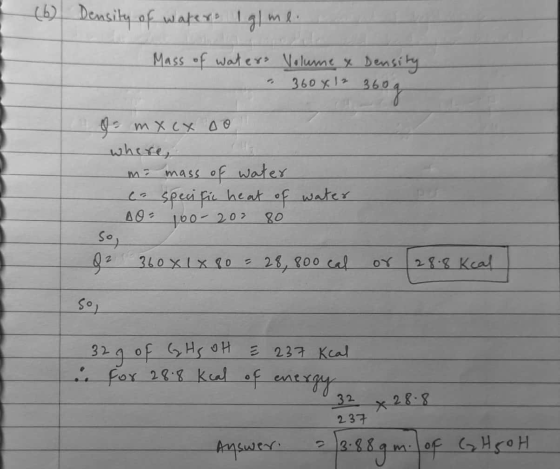 (6) Density of watero Iglme. Mass of water. Volume & Density • 360x12 3609 g= mx cx oo where, mo mass of water co specific he