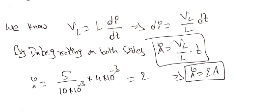 Vc dz di we know V. — JP - : L dt By Integrating 7,2 on both sides liv un 3 S у? <a Жчко — 2 10x15
