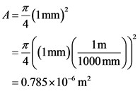 4 = (mm)
= 0.785x10m²