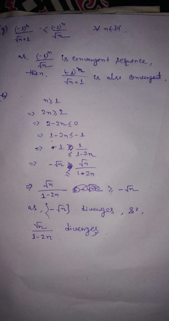 VEN, Intl as, an is convergent sequence, ī is also convergent, then, tah n1 n71 - 207, 2 => 2-2mso => 1-2mL-1 -.*11-21 1-2n -