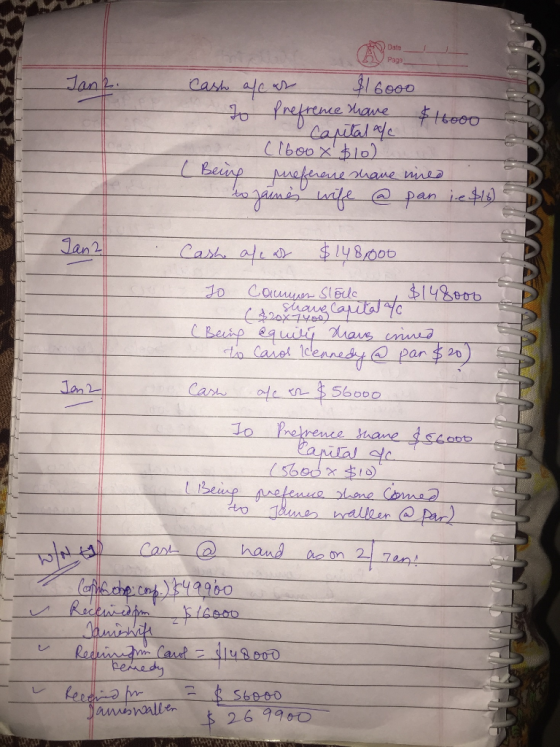 Jan Cash afcar $16000 to refrence have Prefrence radale $16000 e (1600 x $10) 1 Велир младеелле Хламе или to jaimes wife @ pa