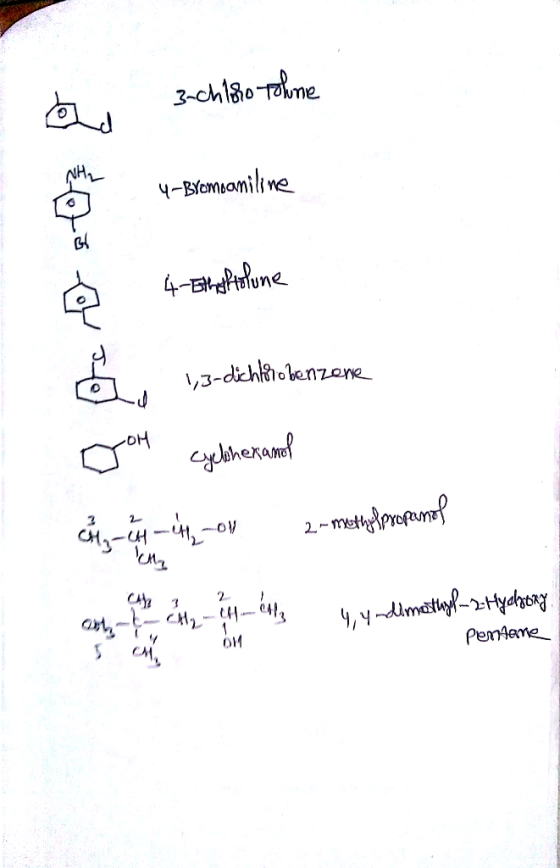 3-chloro toline 4-Byomoamiline 4-Ethaftolune a pero eo 1,3-dichlorobenzene cylcheranol & Cut-01 2-methylpropanol C41272 OT --