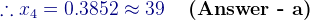 A = 0.3852 39 (Answer - a)