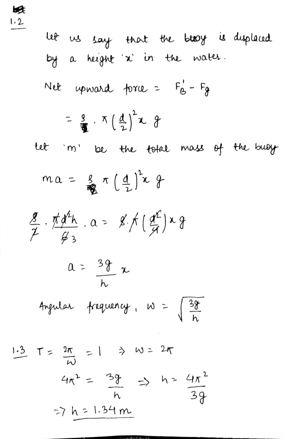 let us say that the baby is displaced by a neight it in the water. Net upward force = F - Fg Finang let im be the total mass