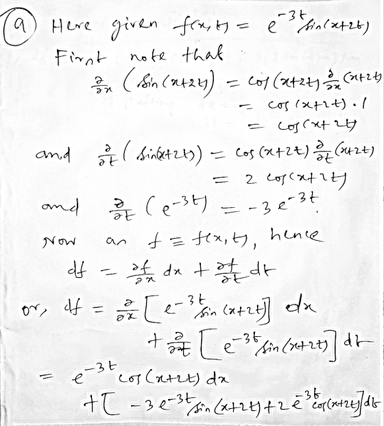 a) Here given franssa e 3t fin (4426) First note that .. pa (isin (0424) = COJ (2+273 (34249 - cos 1872t). = coscat ry and a