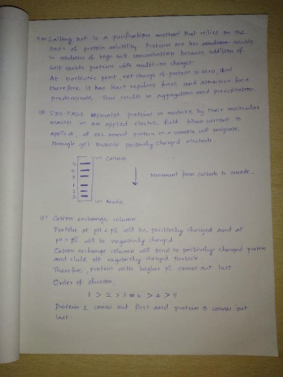 9a Salling out is a purification methoel that relies on the basis of protein solubility Proteins are less solution soluble in