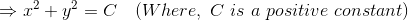 x + y2 = C (Where, C is a positive constant)