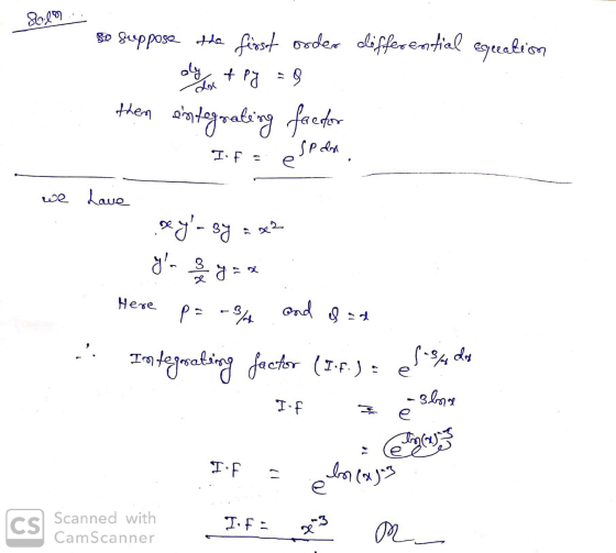 8:19 & suppose the first order differential equation olyan & Py = 9 then integrating factor SP adre I. F - e we have syn By