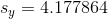 s_{y}= 4.177864