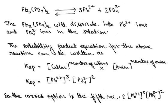 Pb₃(PO4)2 3Pb2+ + 2 point The Pbz (PO4)2 will dissociate into Pb2+ ions and POR 3-ions in the solution. The solubilite proden