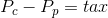 Pc-Pp = tar