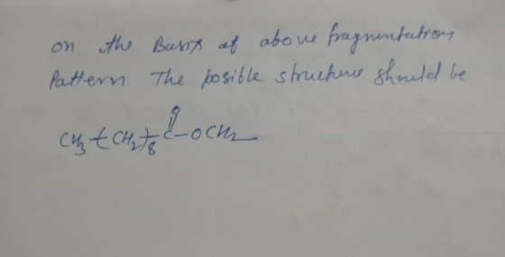 on tho Burs at obou fraynintutro Pattern The posible struchns shld be Loce