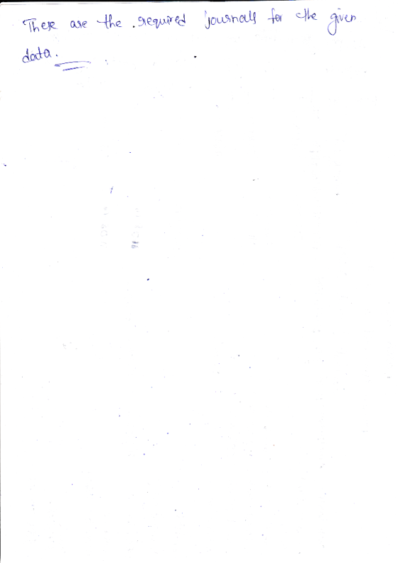 the required journals for the given These are data