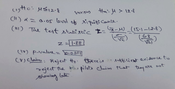 ciotto: 512.8 versus Hail> 12.8 (1) a= 0.05 levd of siquiti Cance. ? The test statistic t -W (15 112.8) z = 1-88 (1) pevalue
