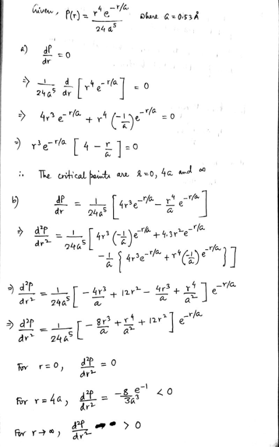 24a dr Te う .. The cihcal boiuts are 24a L.-ra 24a dr24a dr 24 = 3a