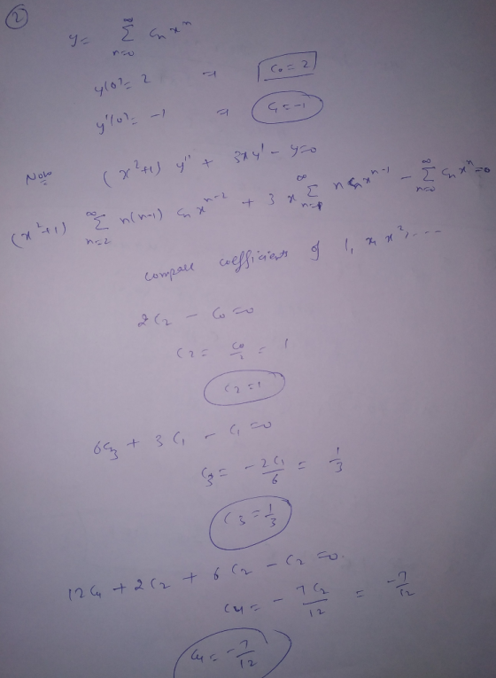 DO han Co=2 y(02_2 willols - a (GC-) (x²+1) y + 3x4 - 40 مان لم n of 3 E nlmal) on -1) ( compact coefficients of 1, x n3...