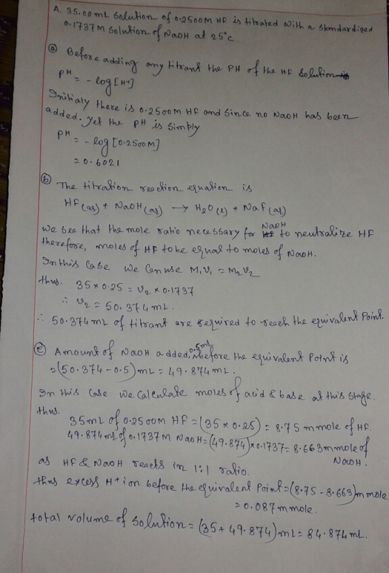 ay there込6-2 Sơom Hp ond Since no NaOH hob boen added.yet m- ph İs Sirntly 2 0 602 Nar H we bae that Ho male solho metesbavy