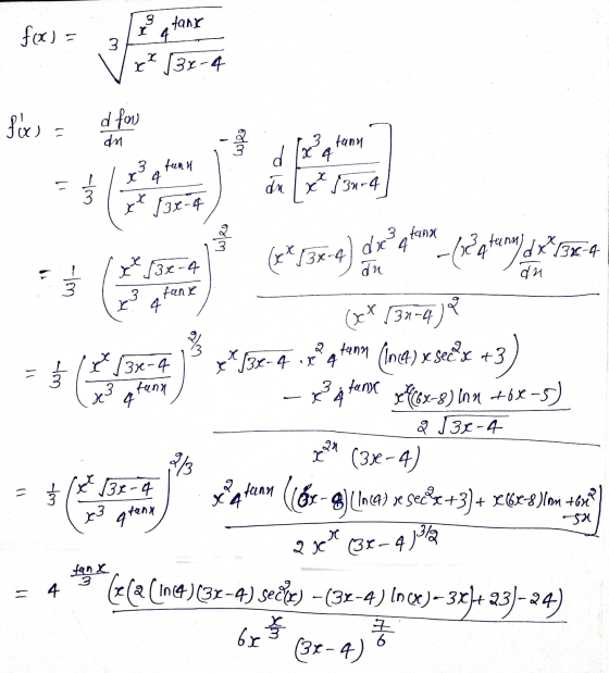 fox) 3 tanr I 4 3 χ x 3x-4 fo d for an فانها 3 tann x 4 3 tann li who au x 3n-4 X x 3-4 3 tana die 4 (x* [38-4 -(opaten) dx*/