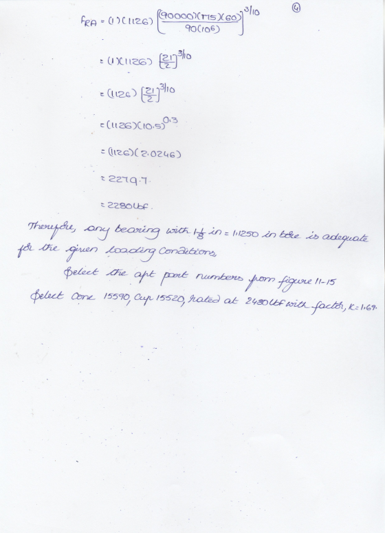 3110 R90000)(115)(60) FRA - (1126) 90(106) = (X1126) Byho =(1126) (3139 (1126)(10.5,03 - (126)(2.0246) = 2279:7 2280lbf. for