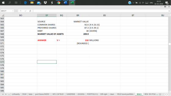 ? v . 1 01:23 ENG 02-03-2070 25 BP577 BO ВР во BR BS BT BUA 563 SOURCE COMMON SHARES PREFERRED SHARES DEBT MARKET VALUE OF AS
