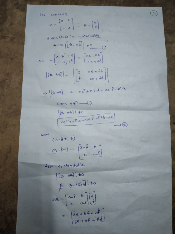 let conssdoy 2 c d Ae ce+fd from eh (2 Now A-T, 8 c d- fox eo ntrollablh