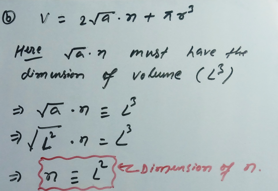 o V = avaintage of Here rain must have the dimension Volume (23) = ra. a one ² » [ in= {}}z. Ez Dimensions of 3 n. = ) 3