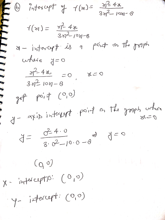 E - interupt of f(x) = f(2)= of 4th 302-107-8 2 - where y=0 012-486 to 3012 104-8 : 220 E E got poist (0,0) g- axis interpept