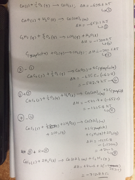 Cao (s) + H20 (1) ca(OH)L(a) → 스시 ___ 130 o ICT ニー1225,8 IcT チ)NG CaG (s) +天239) +249り→ Ca@k). (a.) 2102(4) H+202() 1225, 8 -